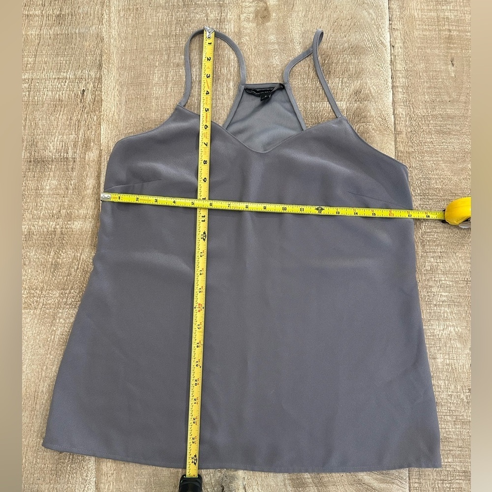 Banana Republic Gray Strappy Cami Tank Top | Size S | High Neck Racerback - Picture 3 of 16
